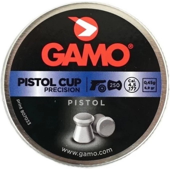 Пули пневматические GAMO Pistol cup 4,5мм (250шт) 100шт 6321850-MP
